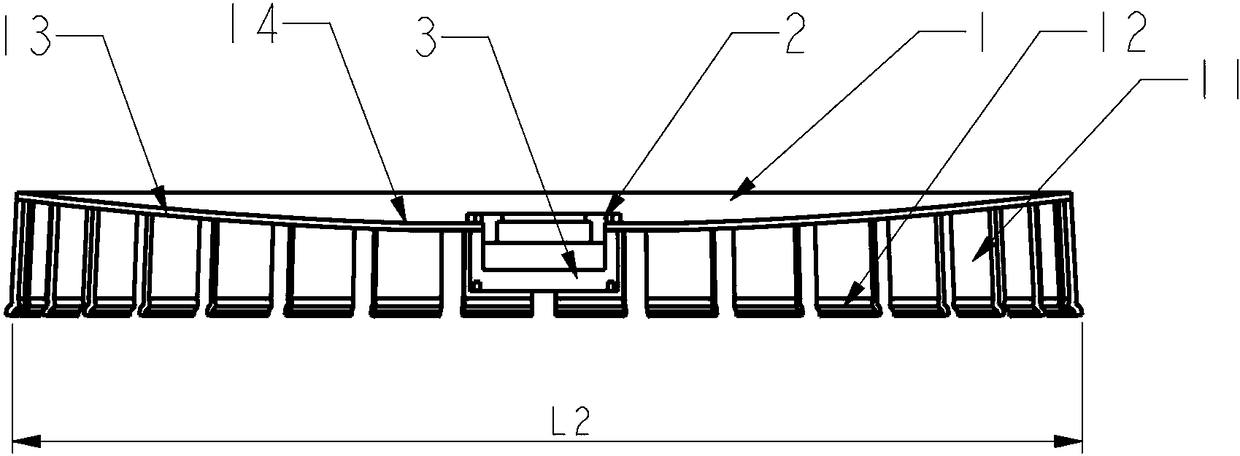 Box cover in protruding and sunken deformation