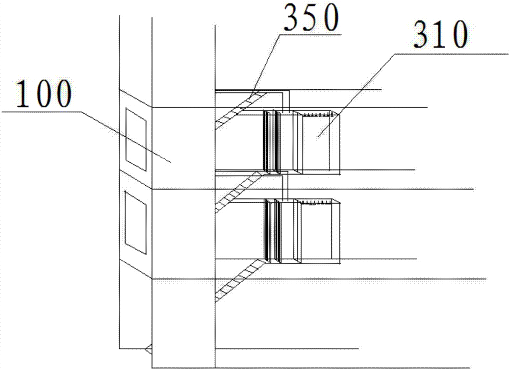 Escape way and building