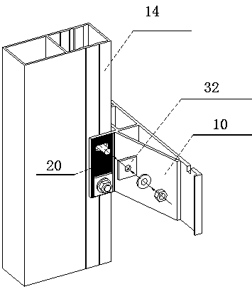 Stone curtain wall crossbeam-free suspension system