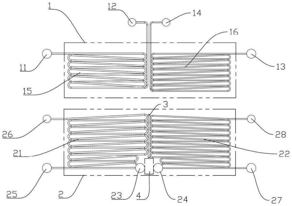 Convection section middle header internal structure convenient to overhaul