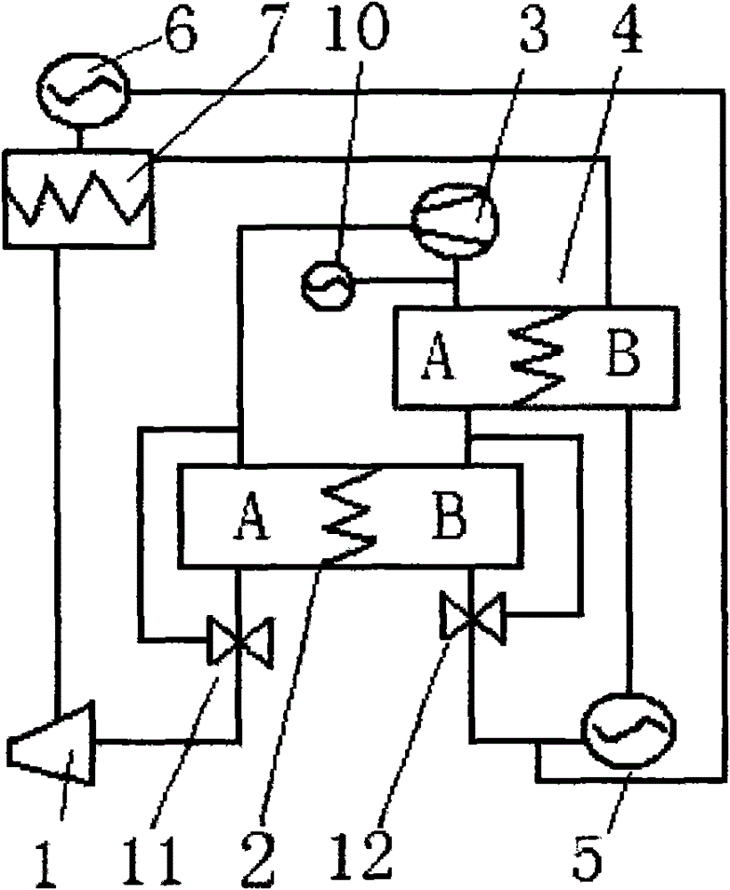 Method and device for generating kinetic energy and refrigerating