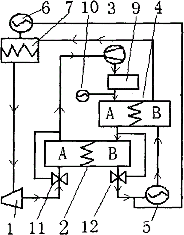 Method and device for generating kinetic energy and refrigerating