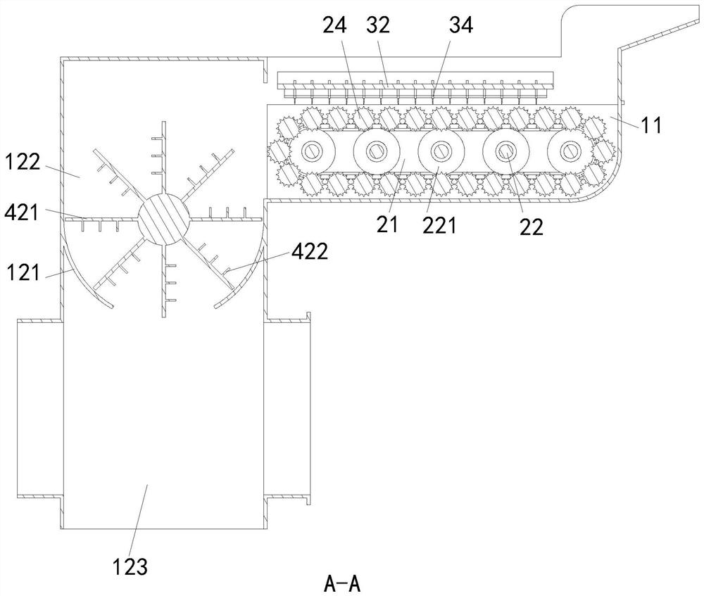 An environmental protection recycling processing device for waste electronic components