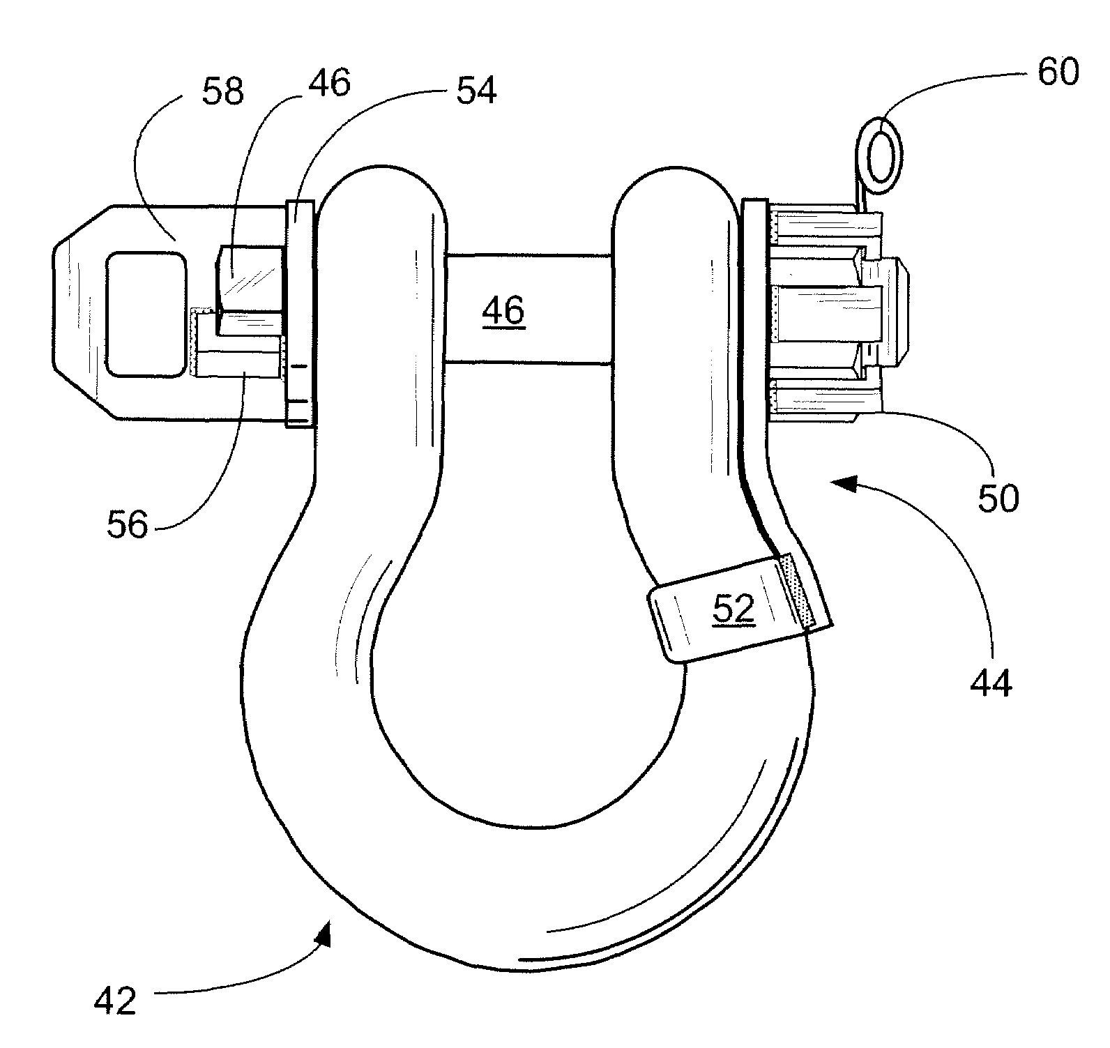 Mechanically releasable shackle pin