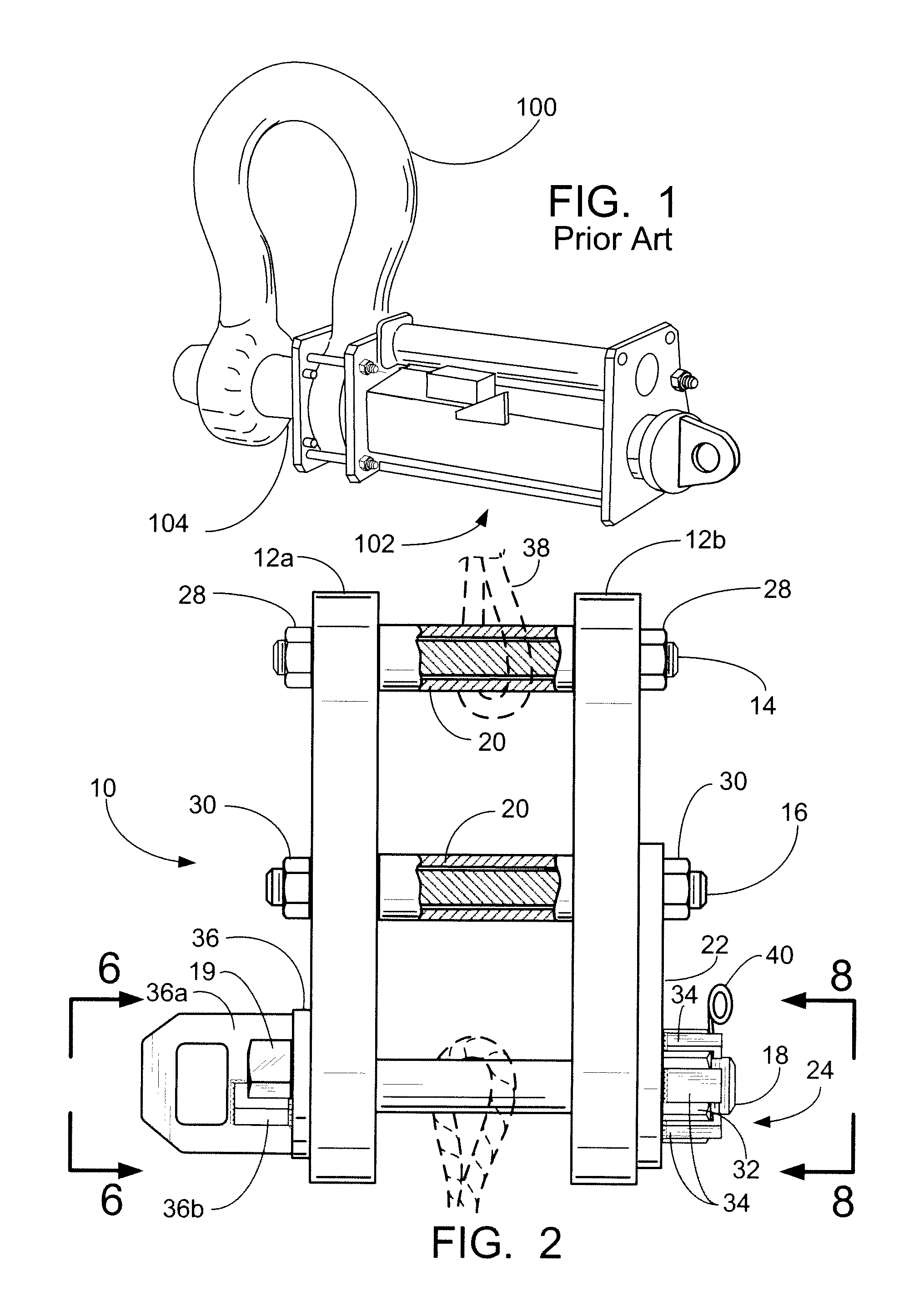 Mechanically releasable shackle pin