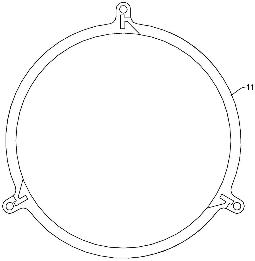 Planar embedded annular structure and manufacturing process thereof