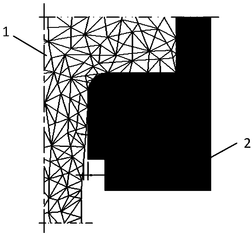 Numerical simulation method for analyzing structure dimensions of unequal-length working tape of extrusion die