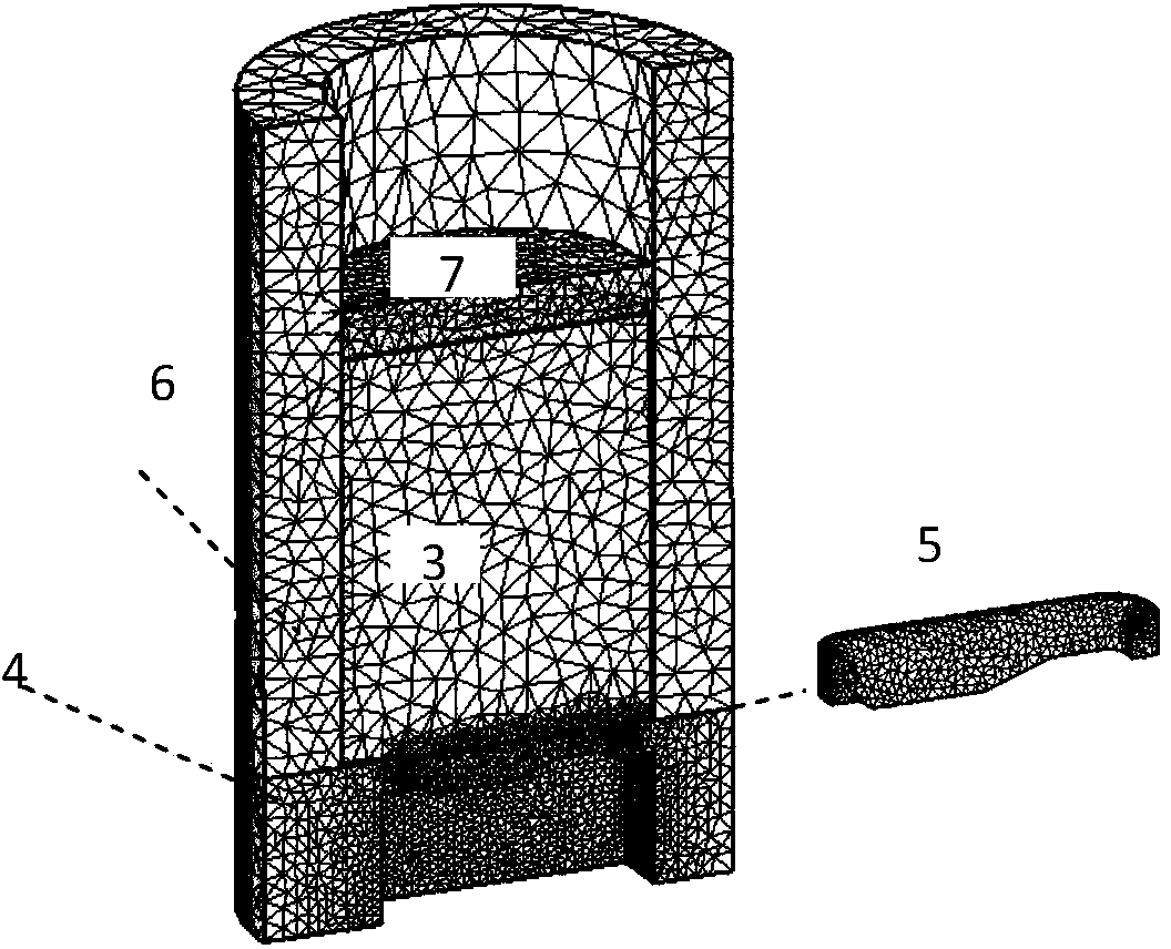 Numerical simulation method for analyzing structure dimensions of unequal-length working tape of extrusion die