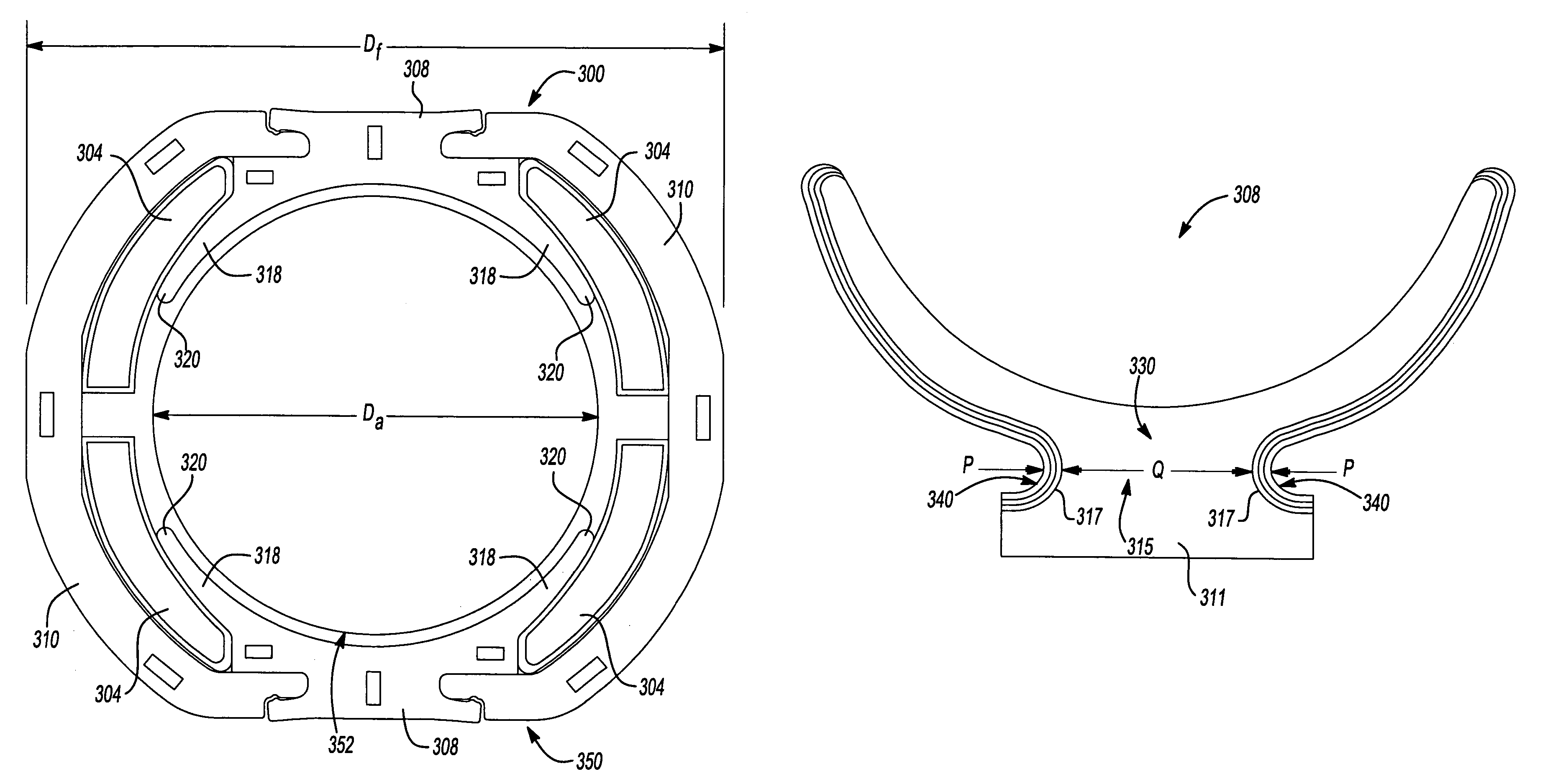 Field assemblies having pole pieces with ends that decrease in width, and methods of making same