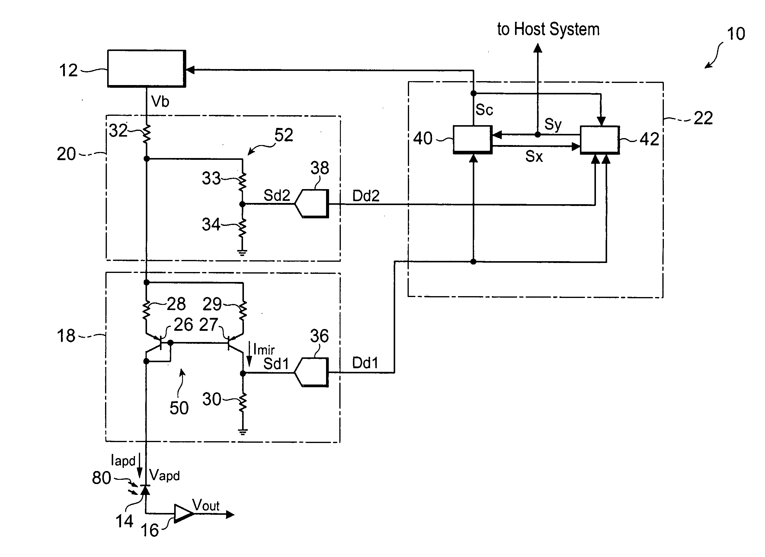 Optical receiver having bias circuit for avalanche photodiode with wide dynamic range