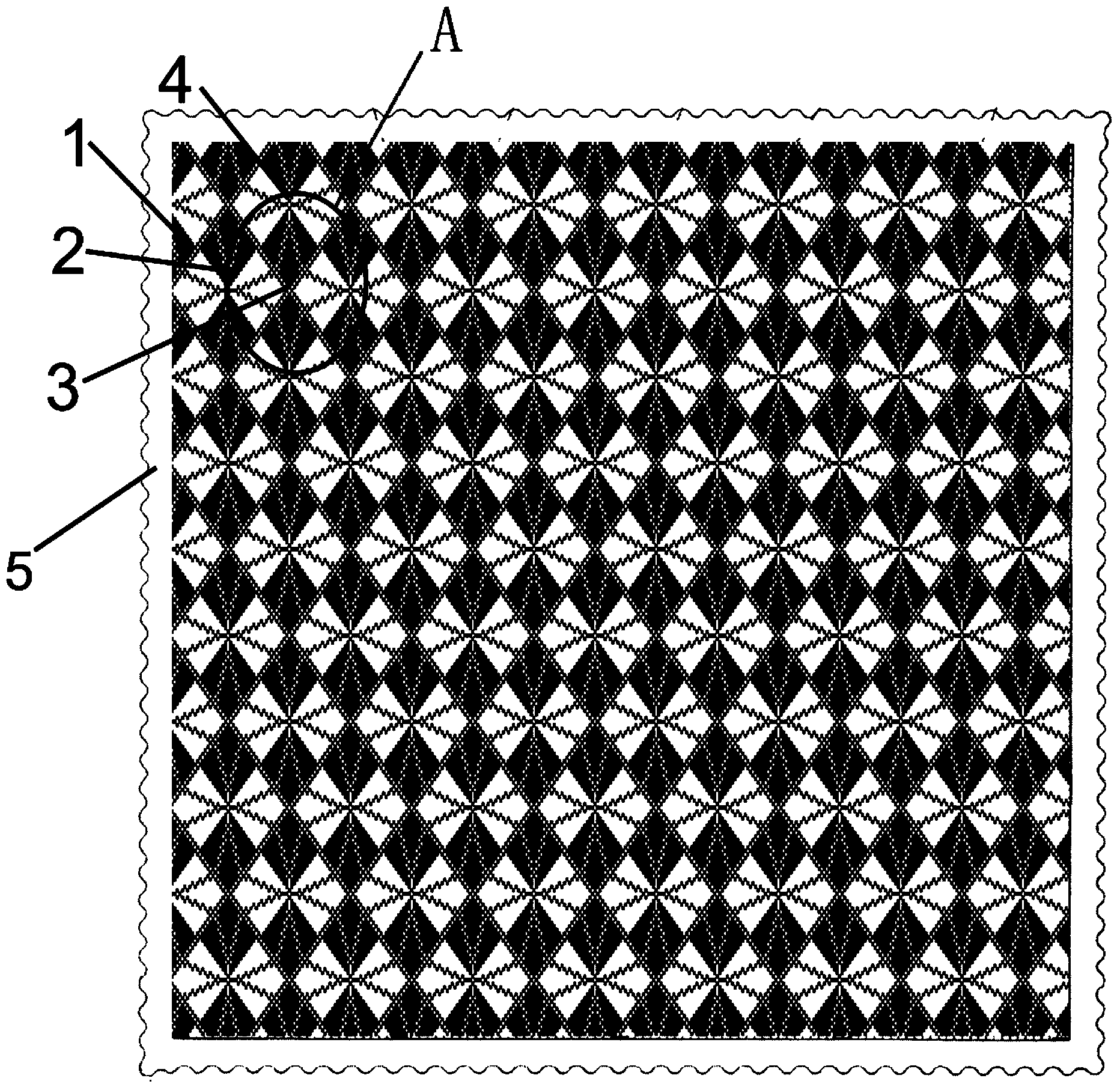 Stereoscopic scouring pad and a production method and applications thereof