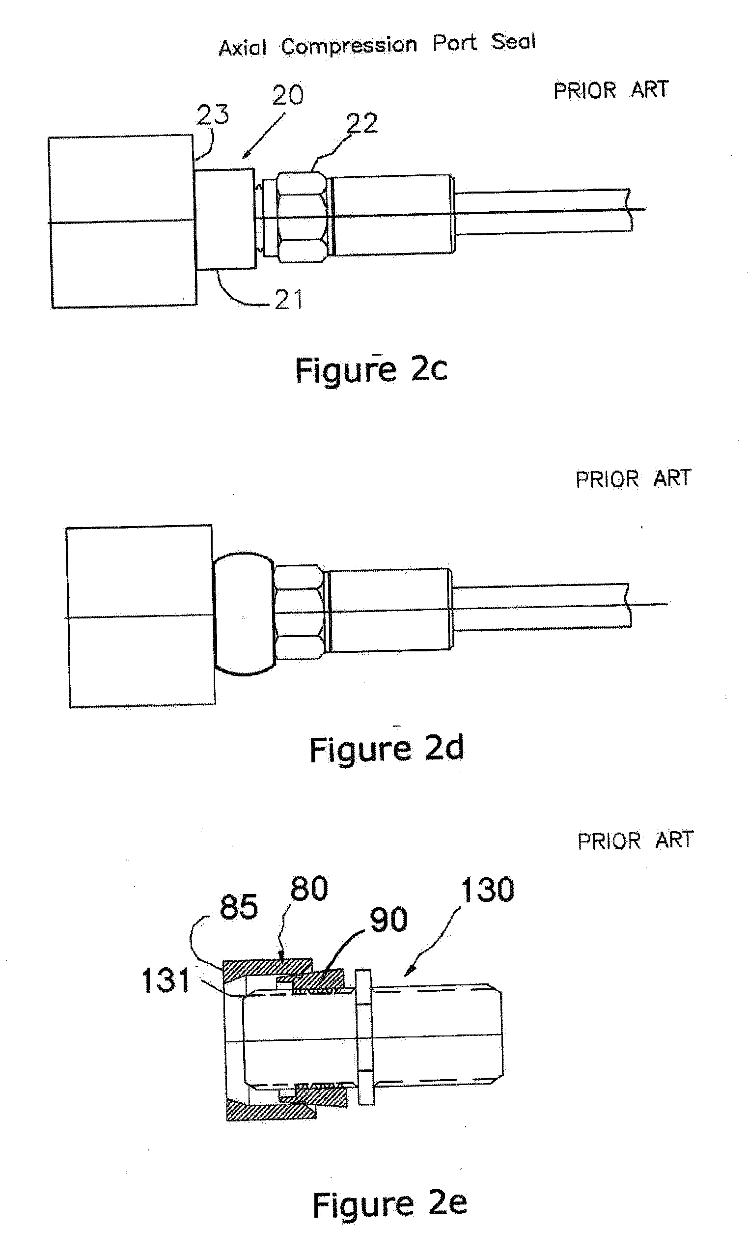 Coaxial cable connector with internal pressure seal