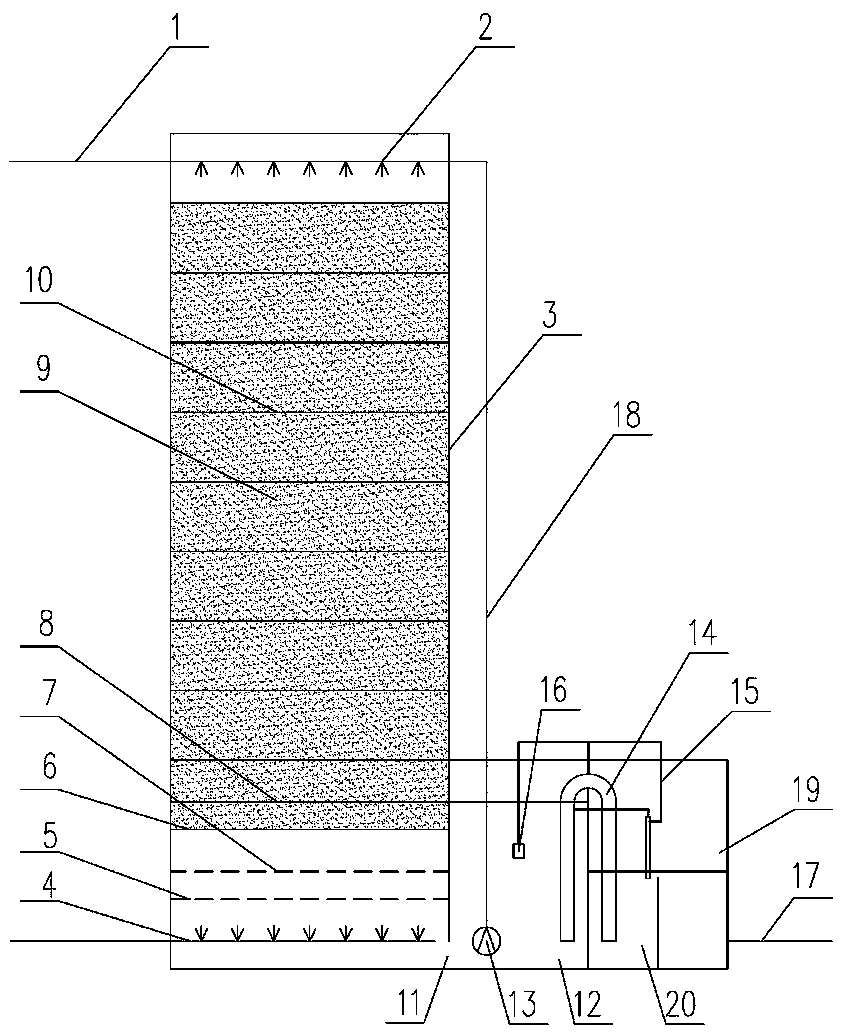 Effective bioreactor with lightweight filter material