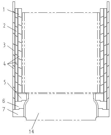 Square furnace liner prepared from fireproof material and used for 2,500 DEG C tungsten-molybdenum sintering furnace