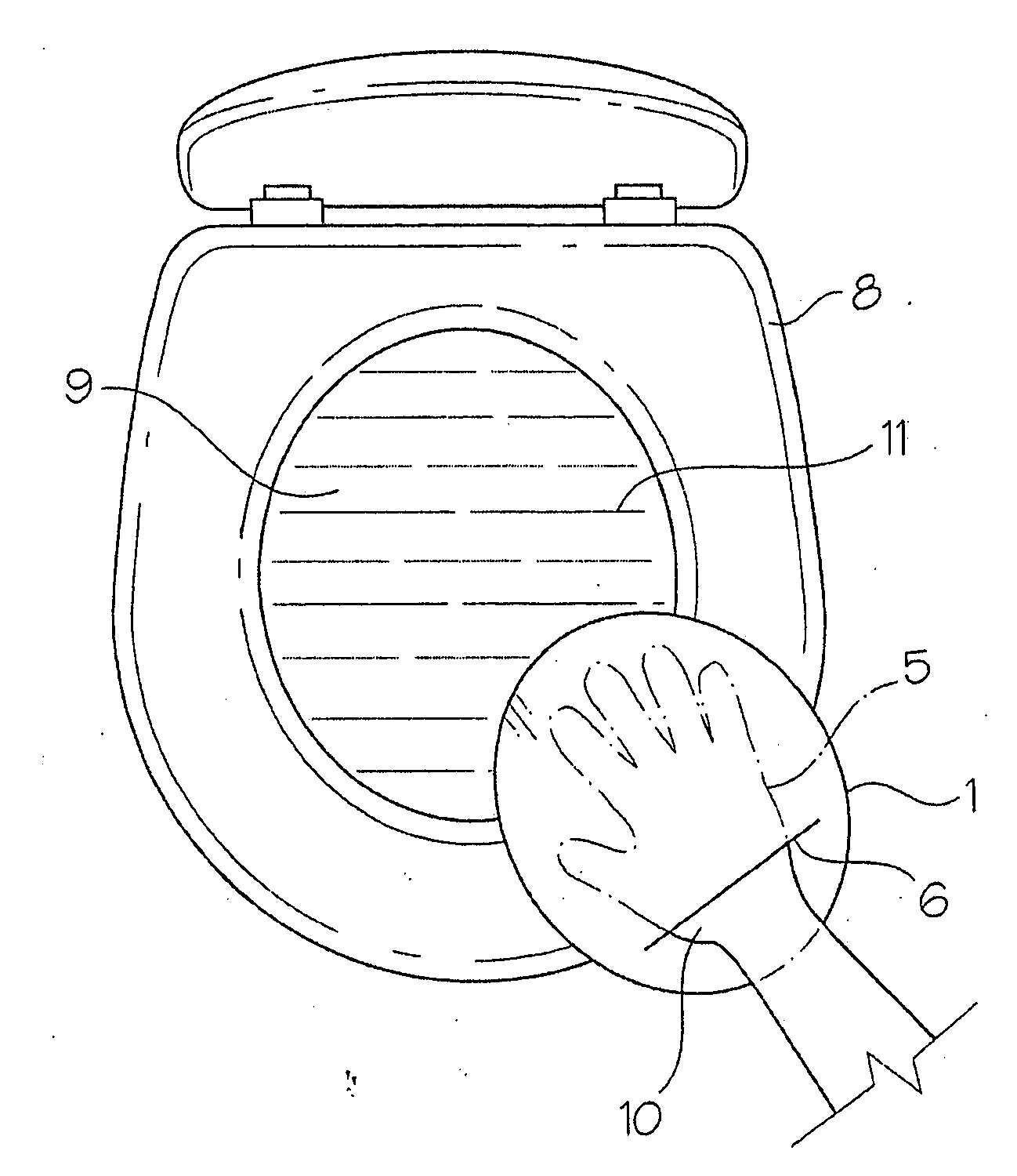 Toilet cleaning pad and splash guard