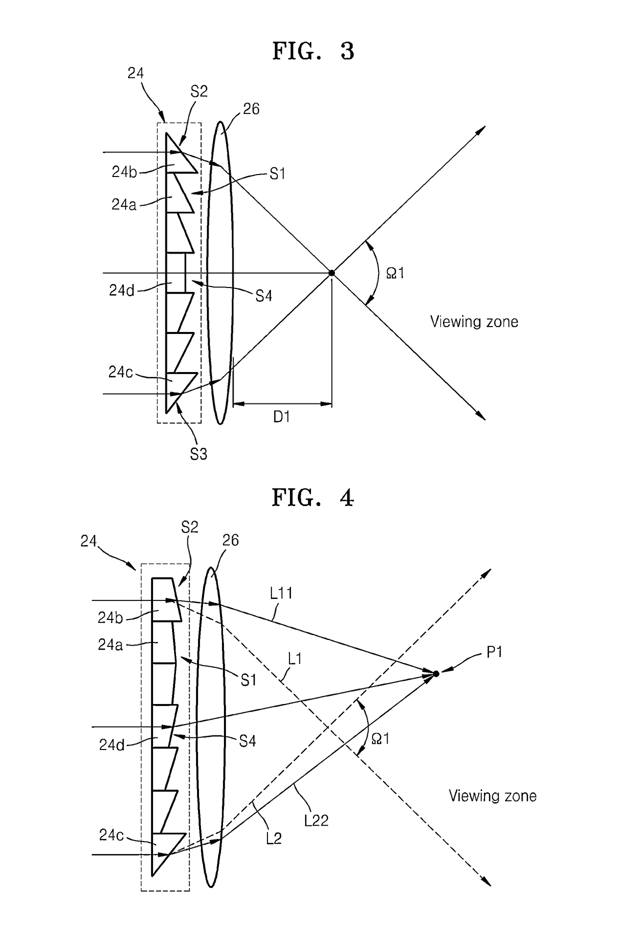 Display including electrowetting prism array