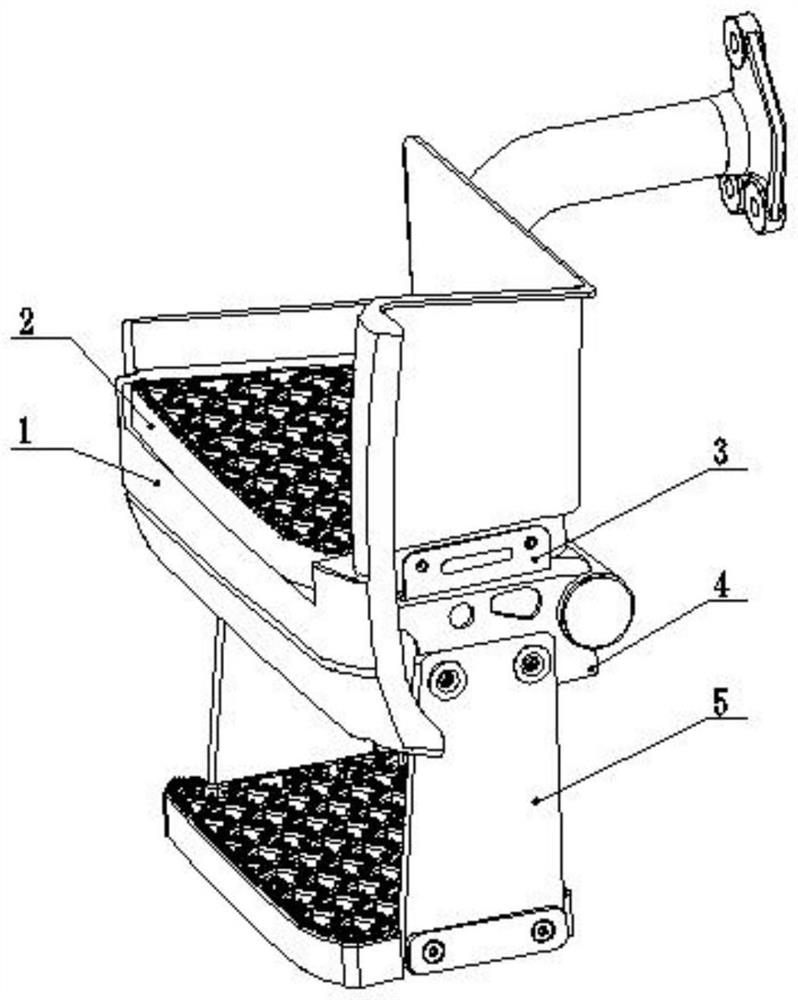 Movable pedal device of engineering truck