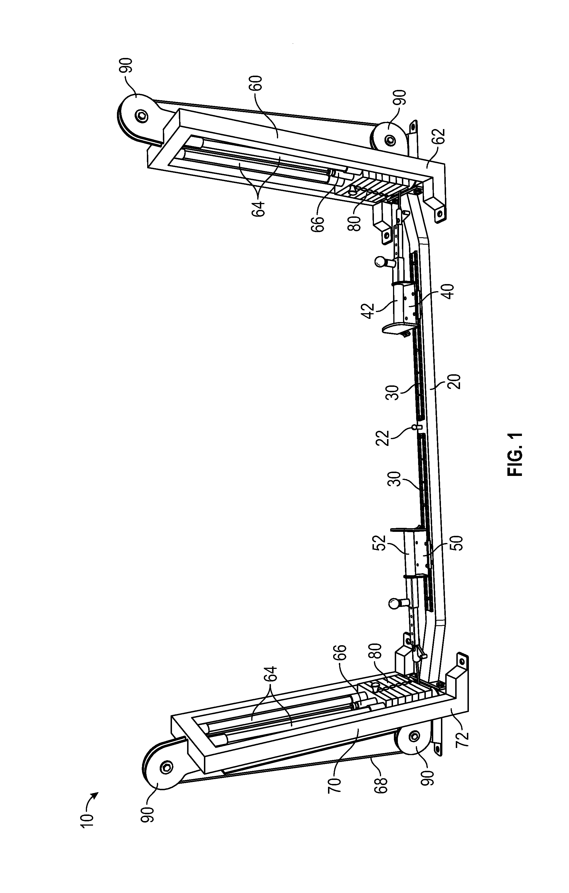 Weight stack pushup exercise device