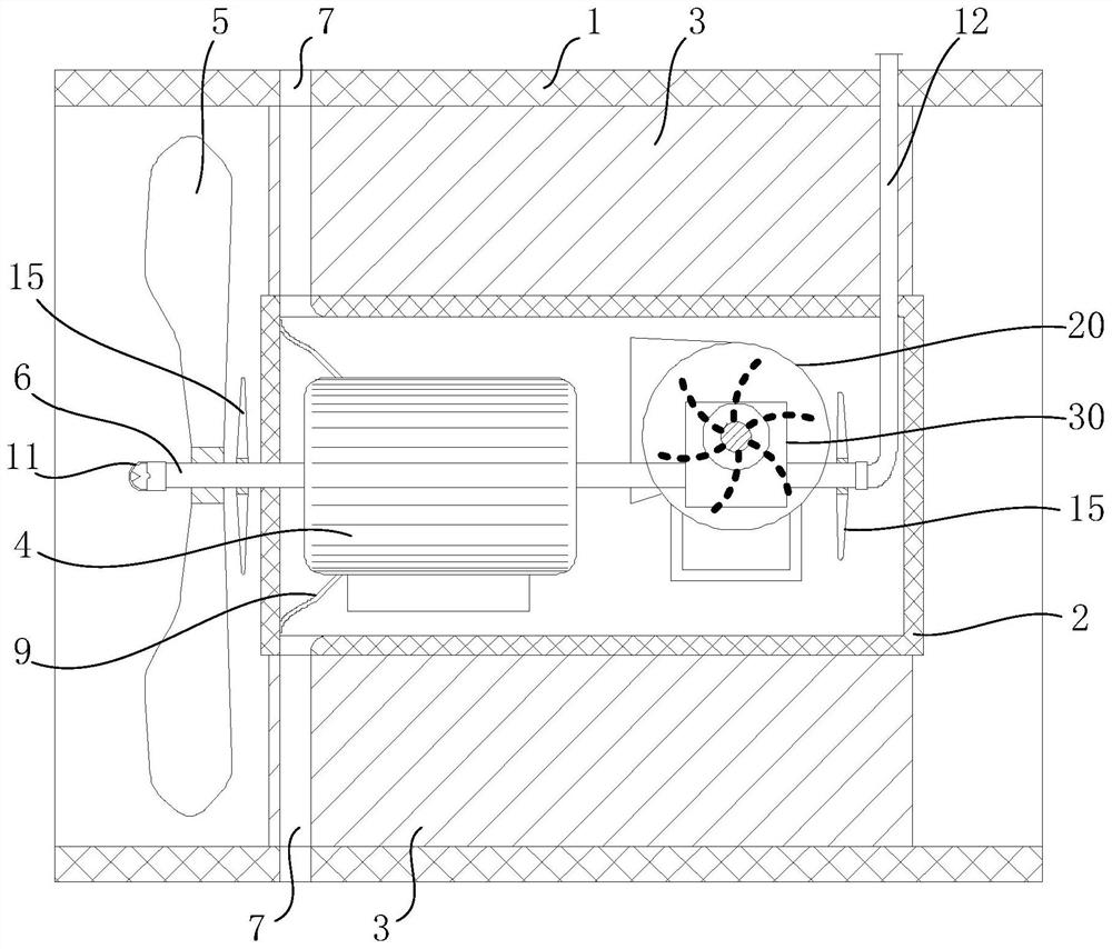 A high temperature resistant fire smoke exhaust fan