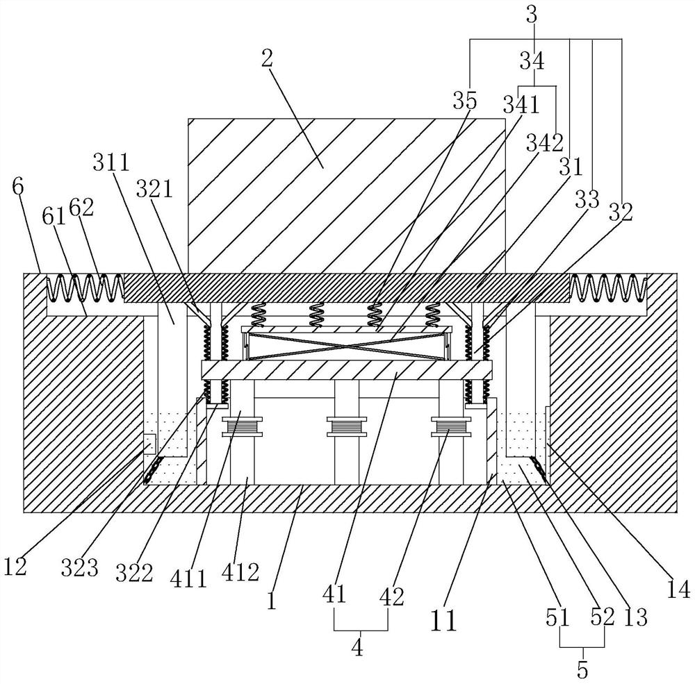 A shock-absorbing and isolating structure for an earthquake-resistant building