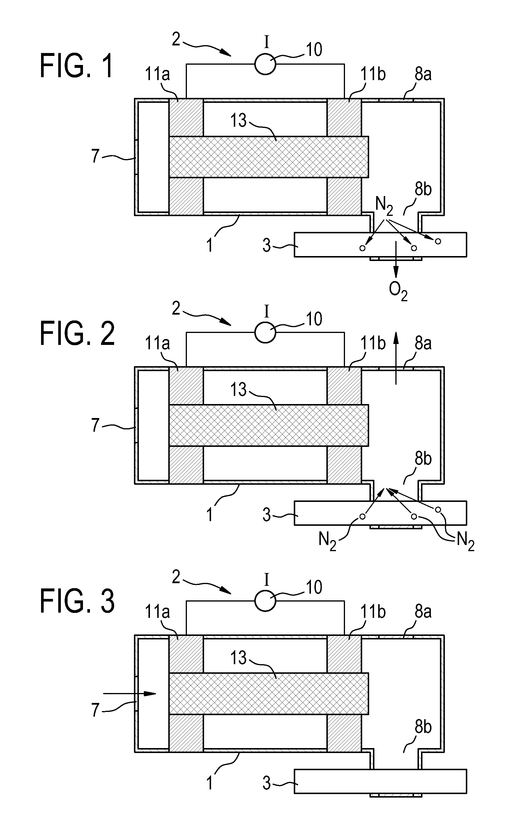 Gas concentration arrangement