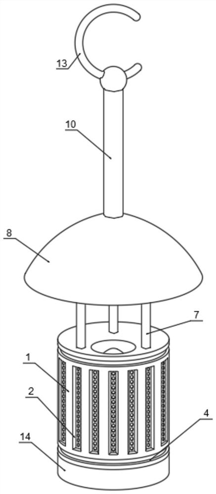 Forestry fall webworm anti-escape trapping device