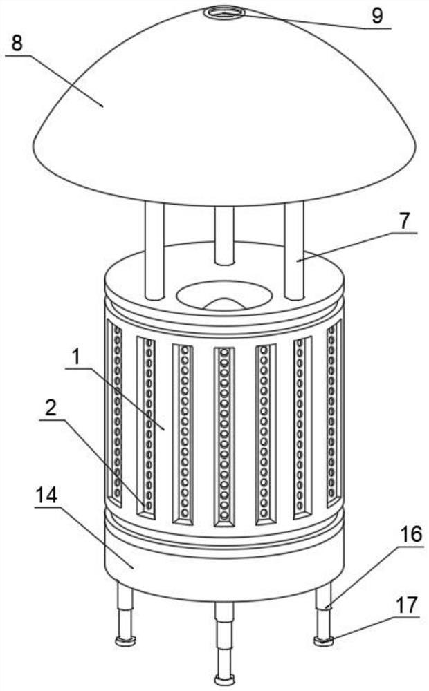 Forestry fall webworm anti-escape trapping device