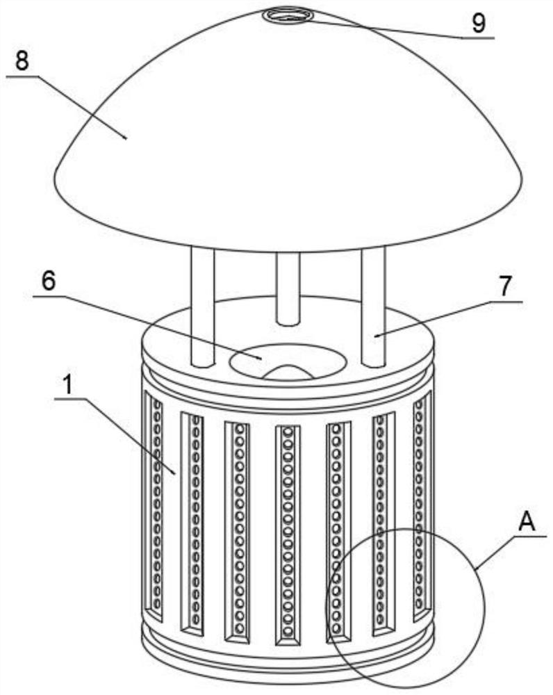 Forestry fall webworm anti-escape trapping device