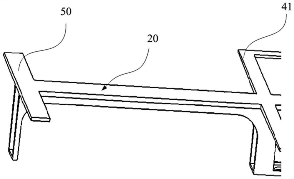 An integrated middle beam frame for new energy vehicles