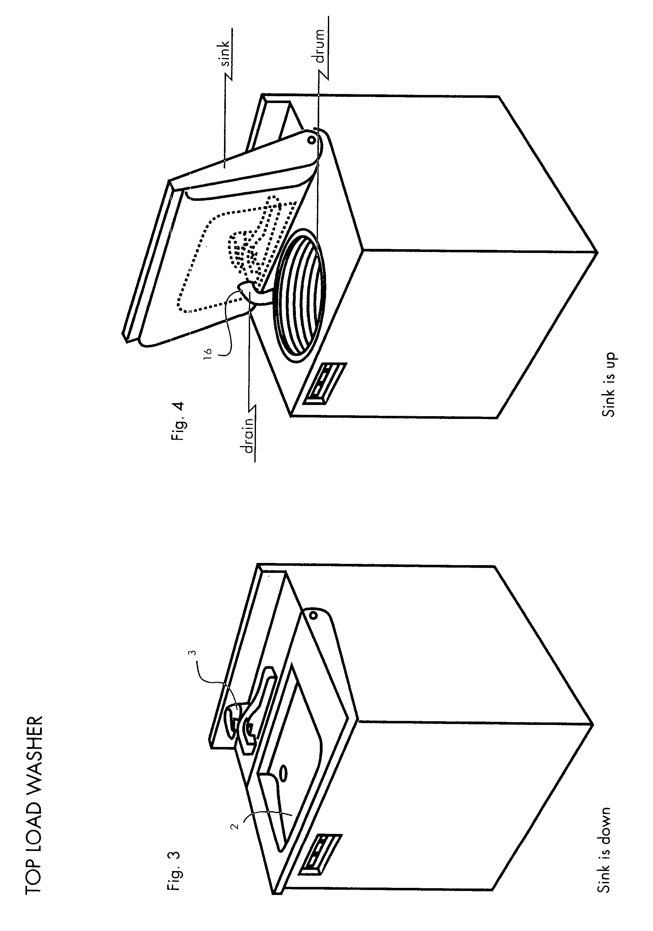 Top-load sink/laundry combo