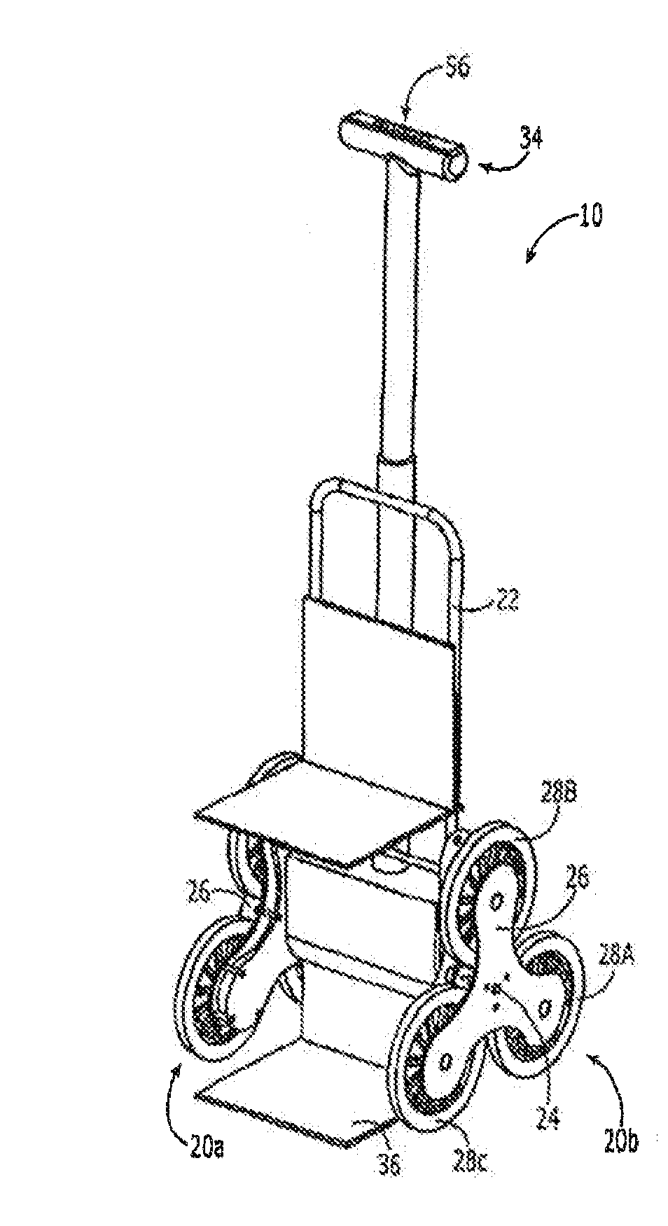 Stair climbing wheeled vehicle, and system and method of making and using same