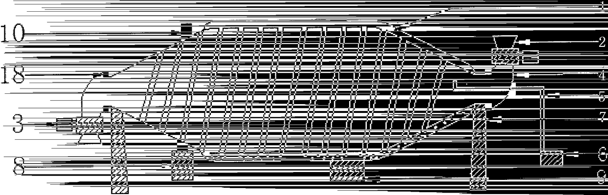 Vacuum dryer with cooling section