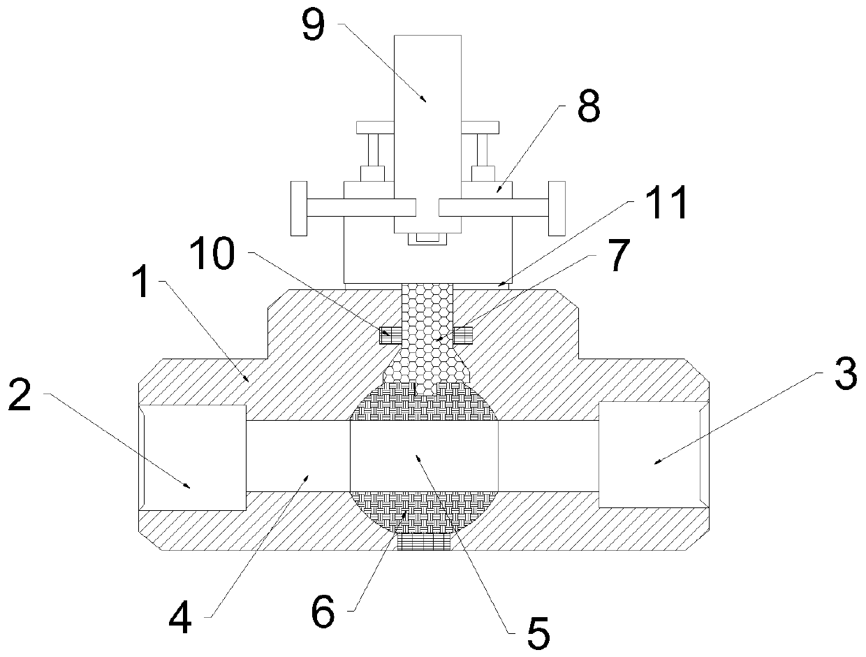 Anti-leakage straight pipe flange ball valve