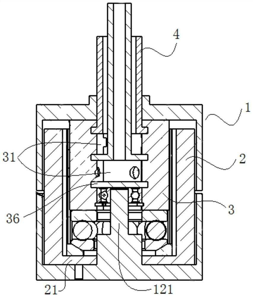 Pneumatic helical tooth surface rotating table