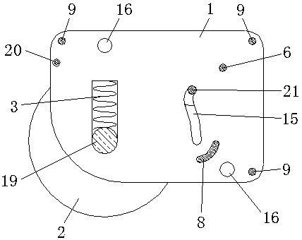 An exterior-mounted silent automatic buffer pulley device