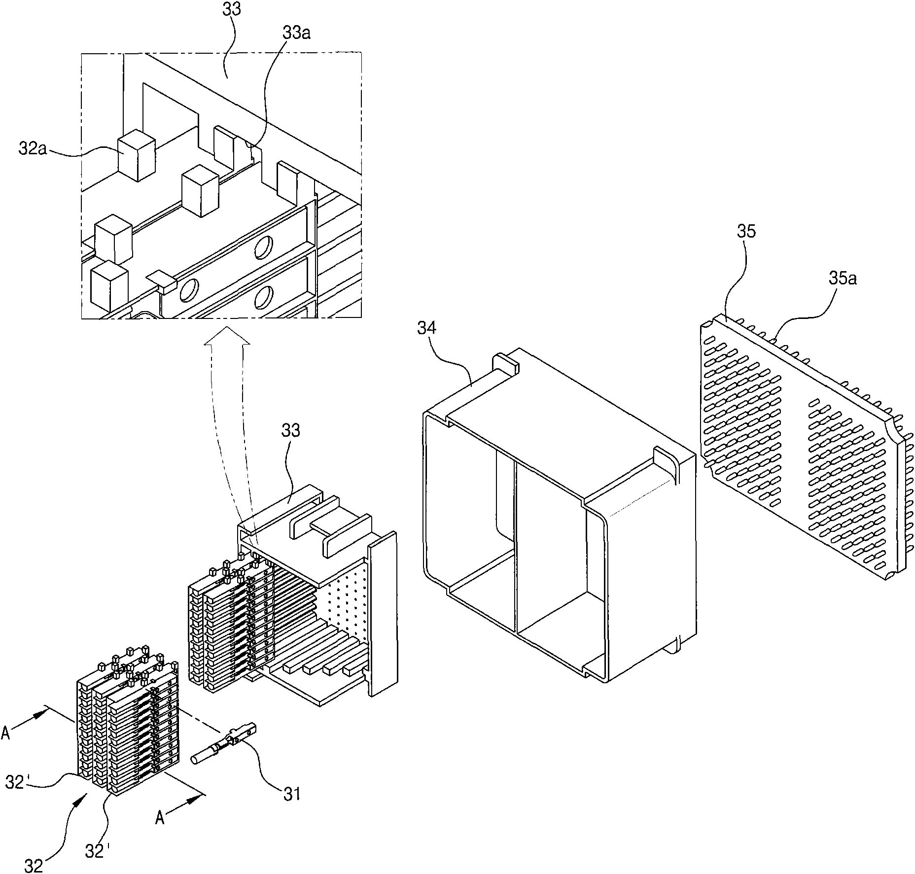 Connector assembly for vehicle