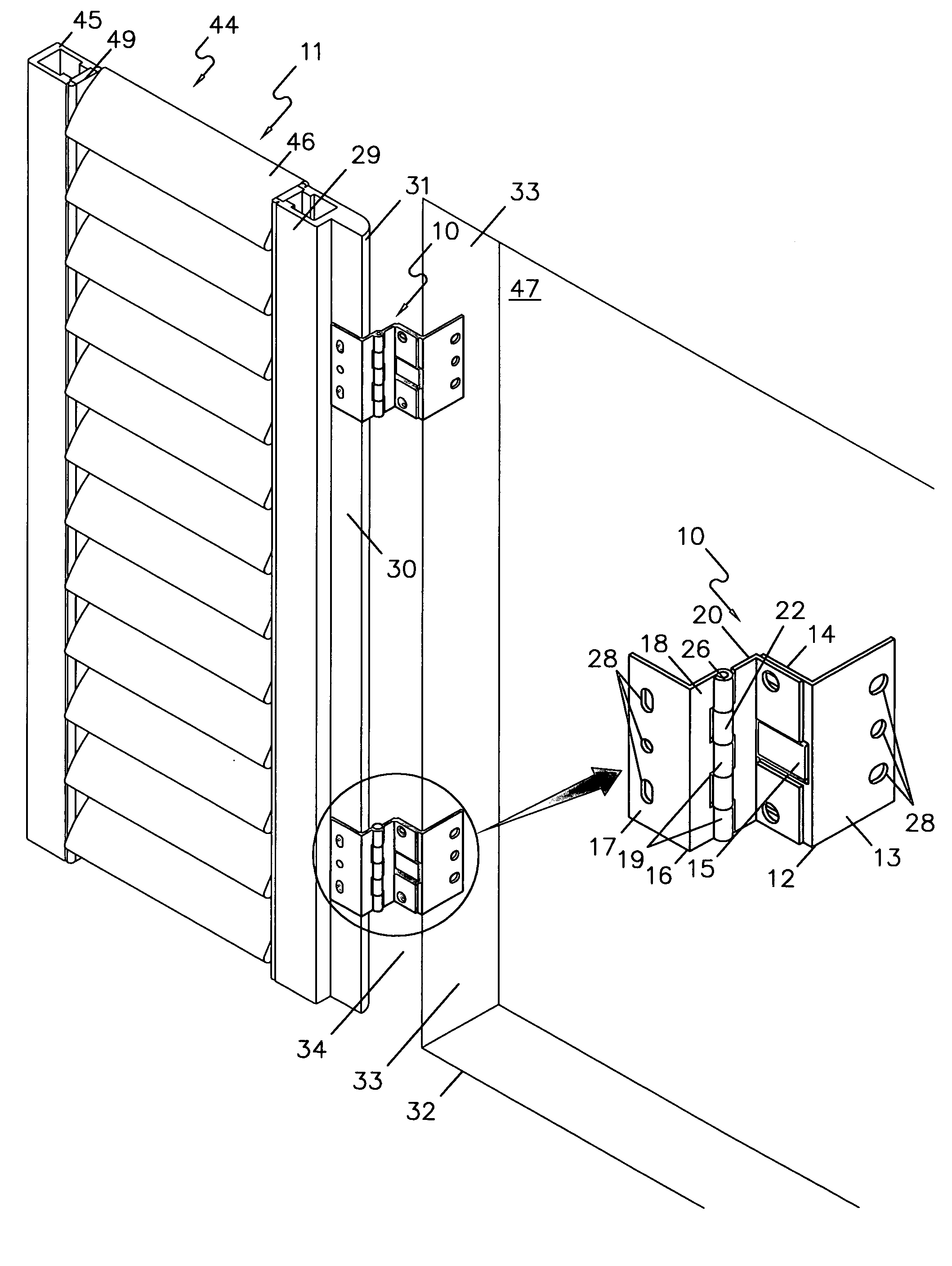 Expandable hinge assembly