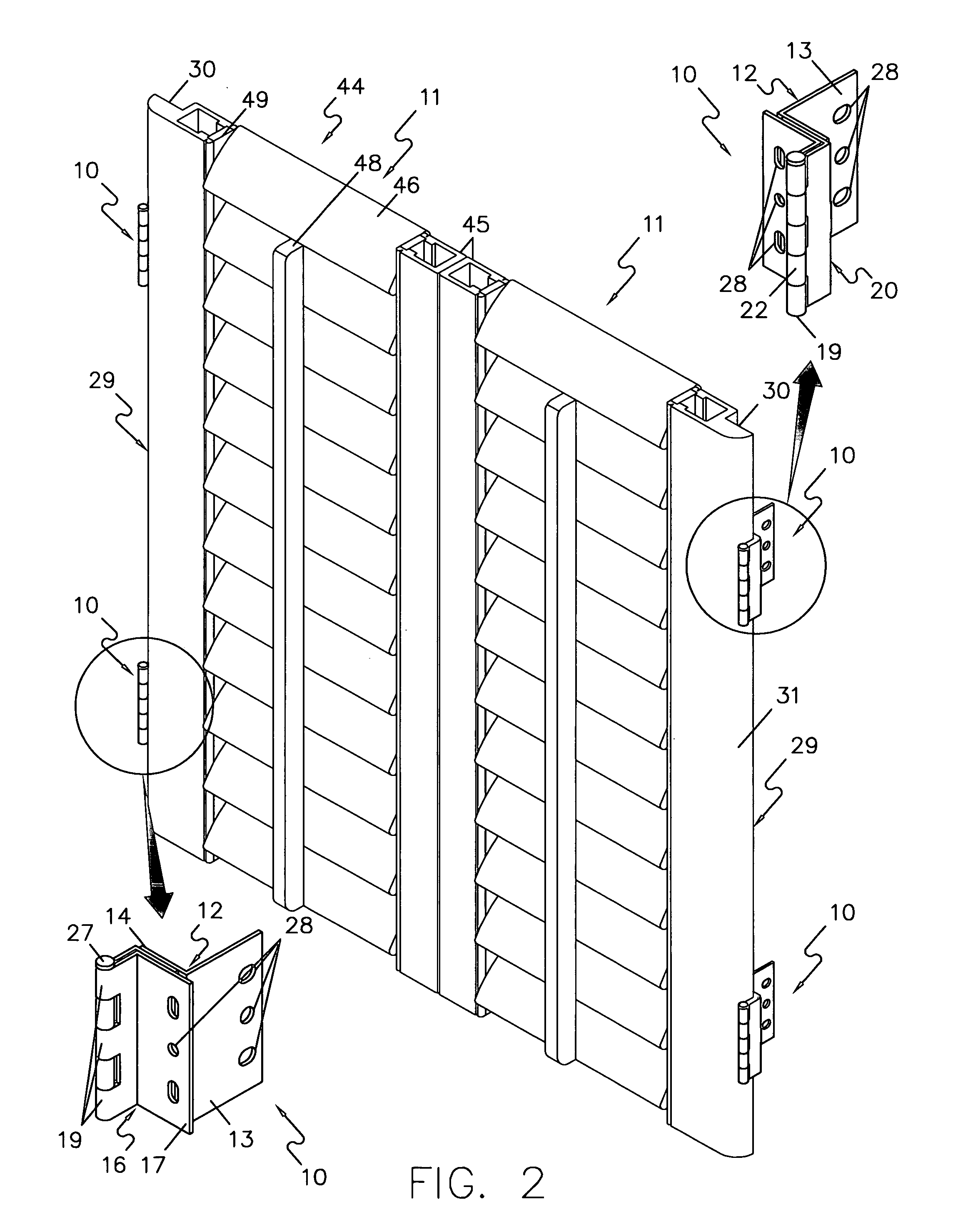 Expandable hinge assembly