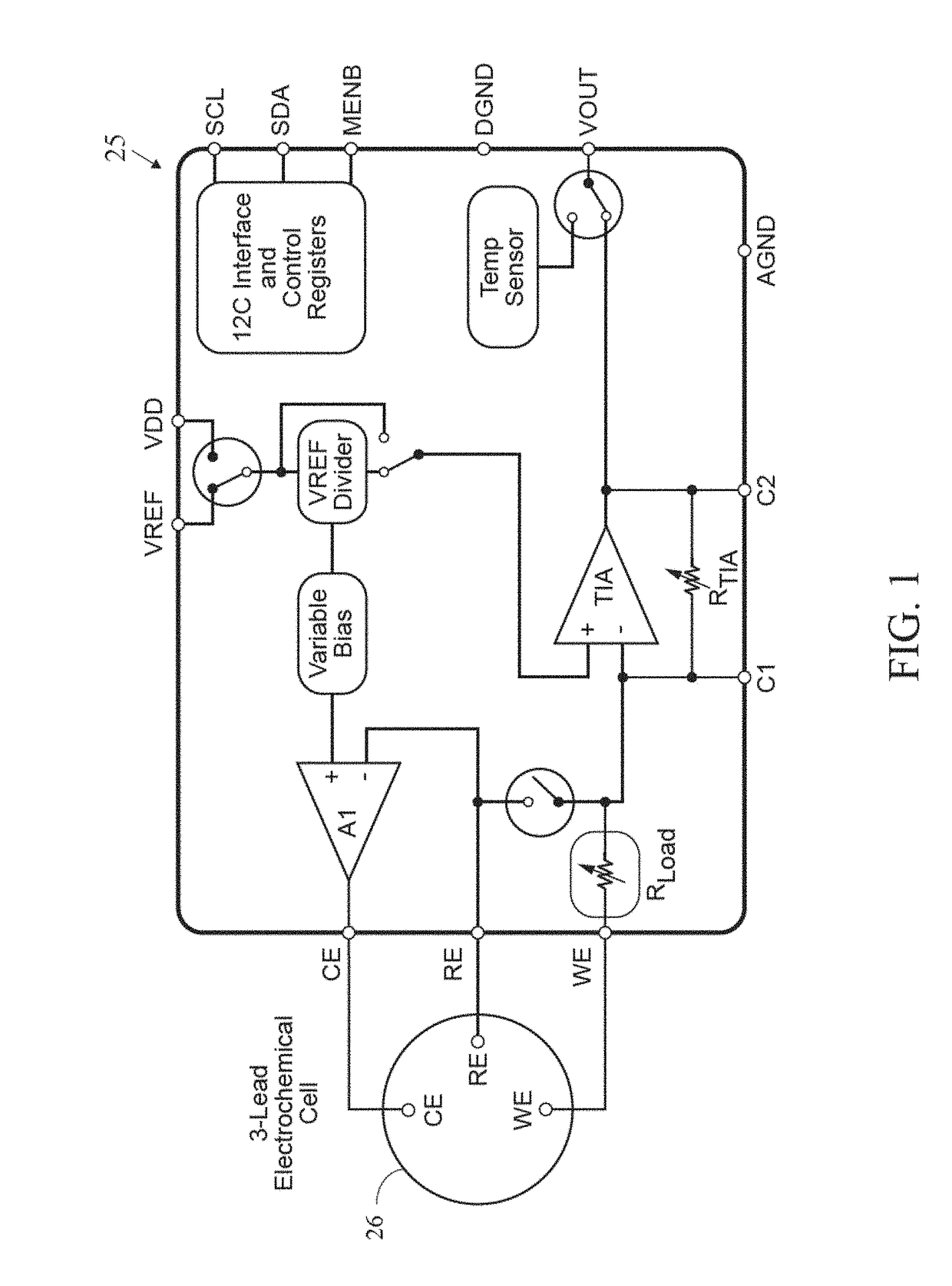 Miniaturized sub-nanoampere sensitivity low-noise potentiostat system