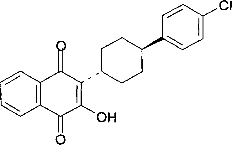 Atovaquone with a particle size diameter range (D90) of greater than 3 [mu]m to about 10 [mu]m