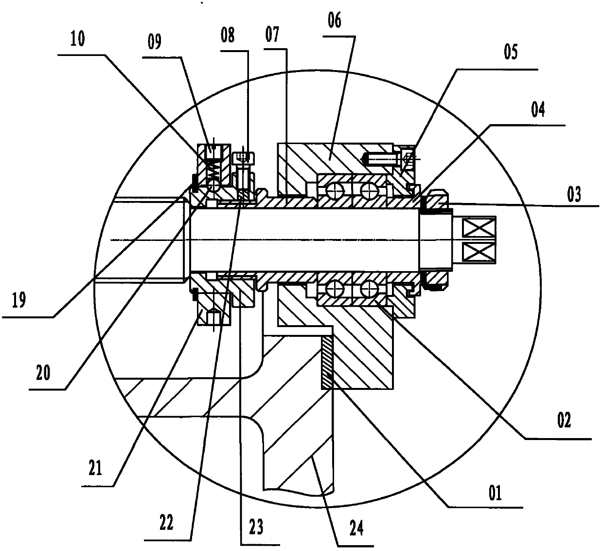 Structural support of ball screw assembly