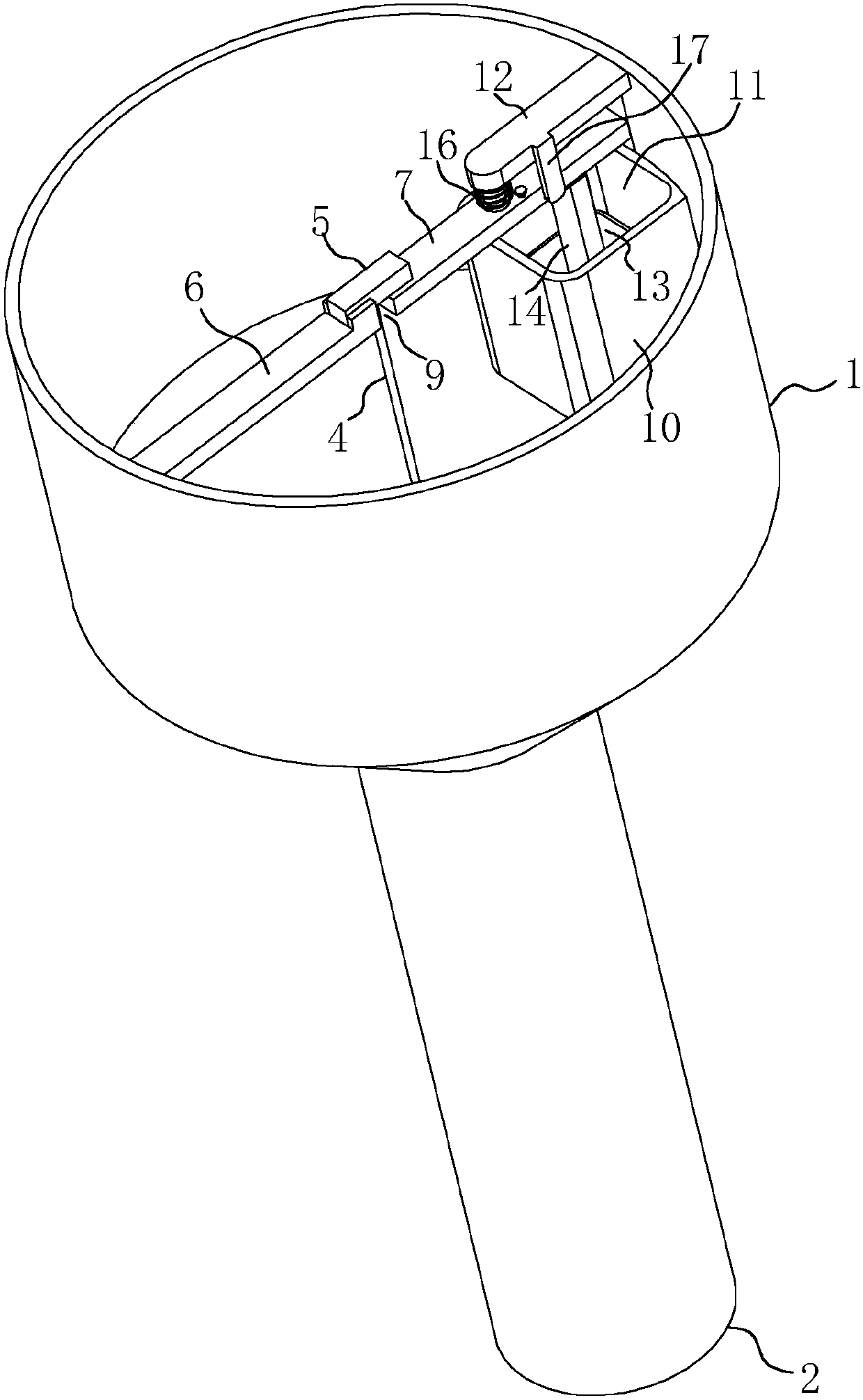 Filling pile construction scheme and funnel thereof