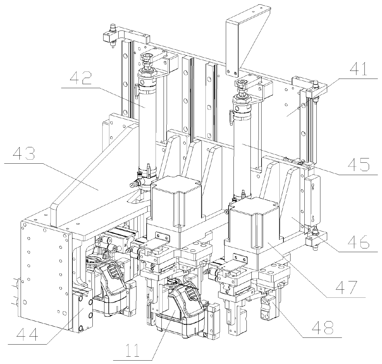 Laser automatic testing device for spirit level test