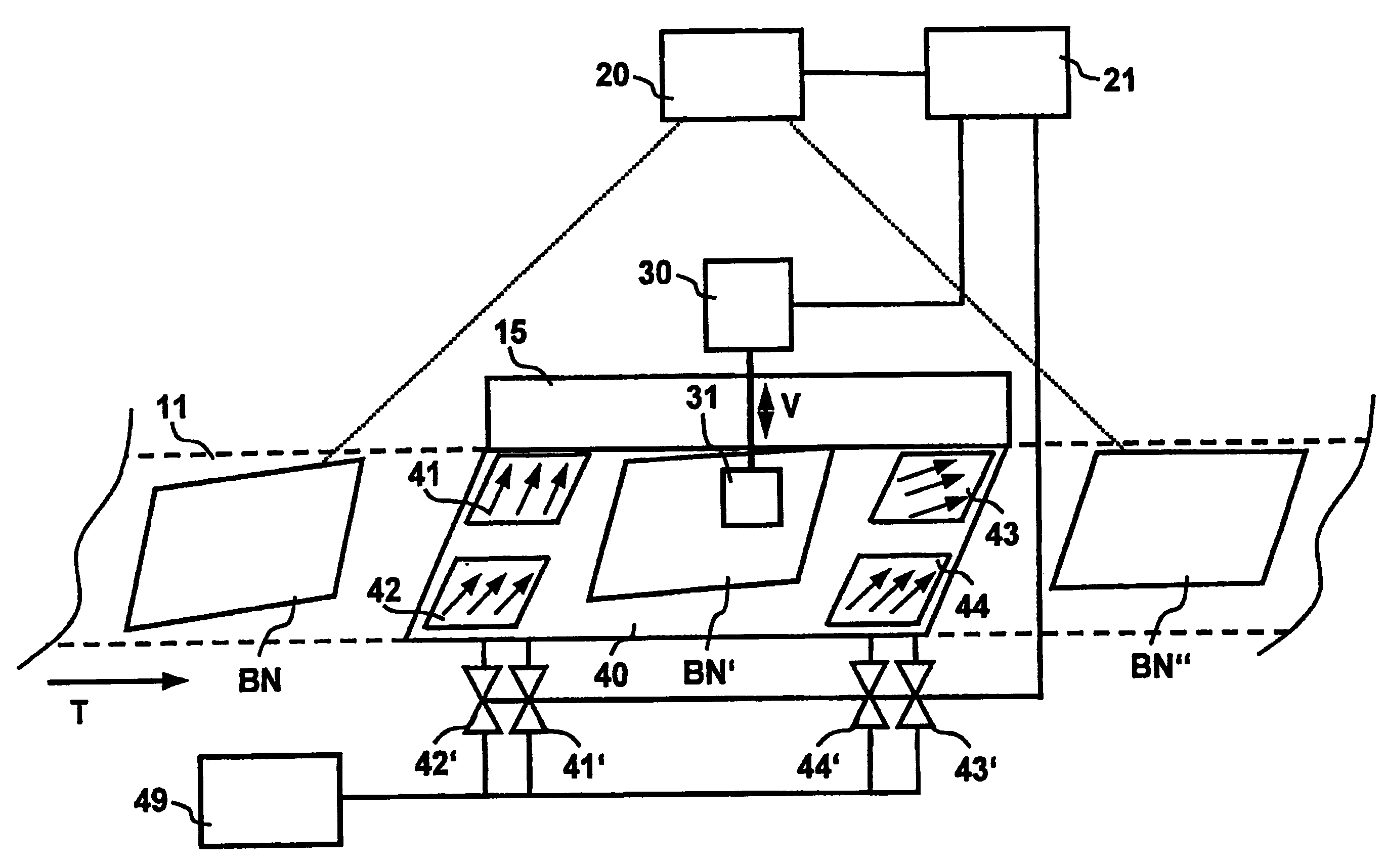 Device and method for aligning bank notes