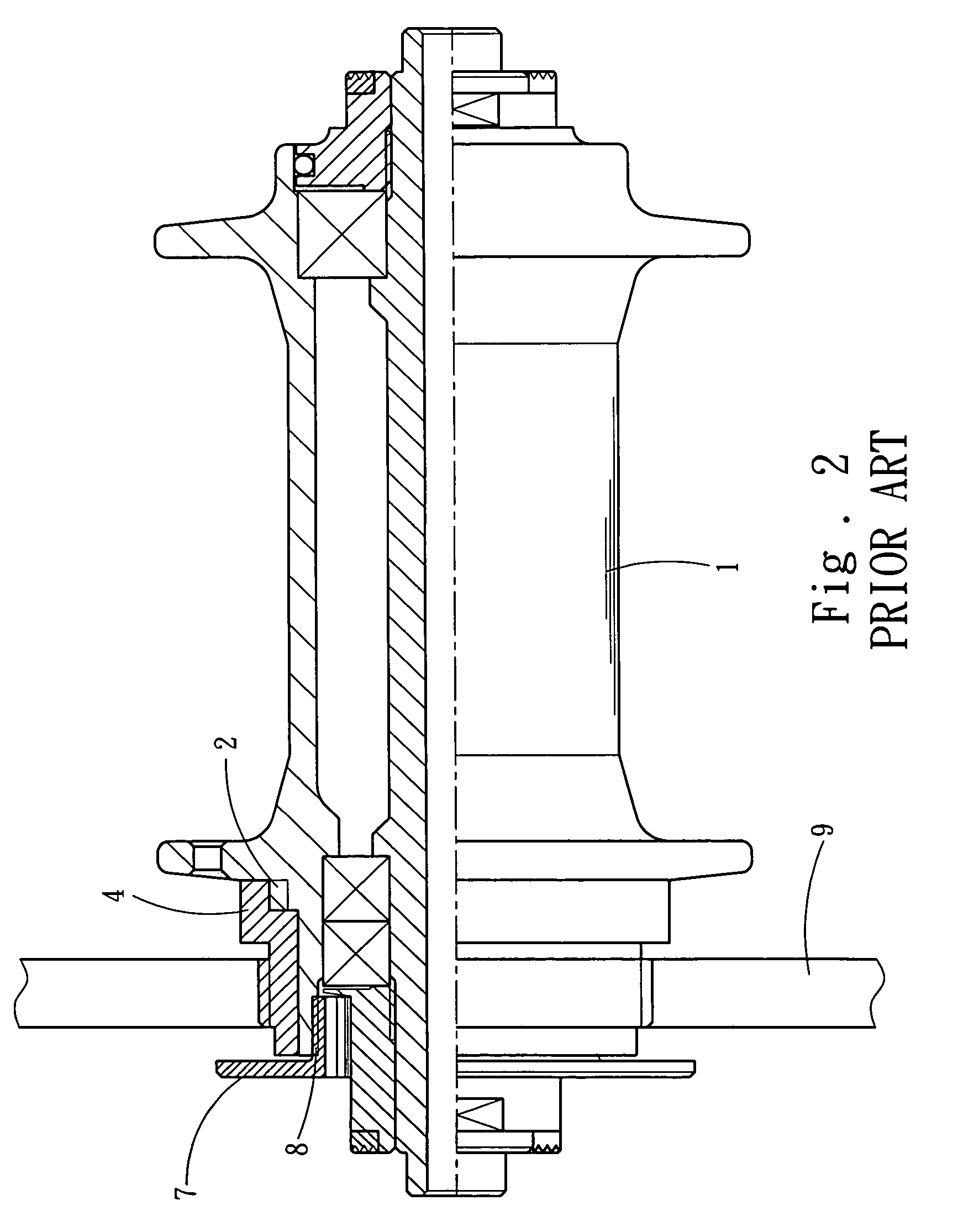 Disc brake hub adapter structure