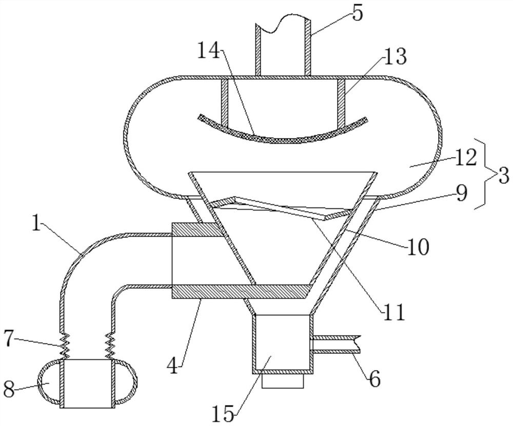 A front-end high-efficiency slag removal protection device for the coolant circulation pump of a CNC machine tool