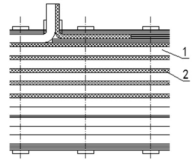 Suspension end insulation structure with transformer coil inserted with shielding wire