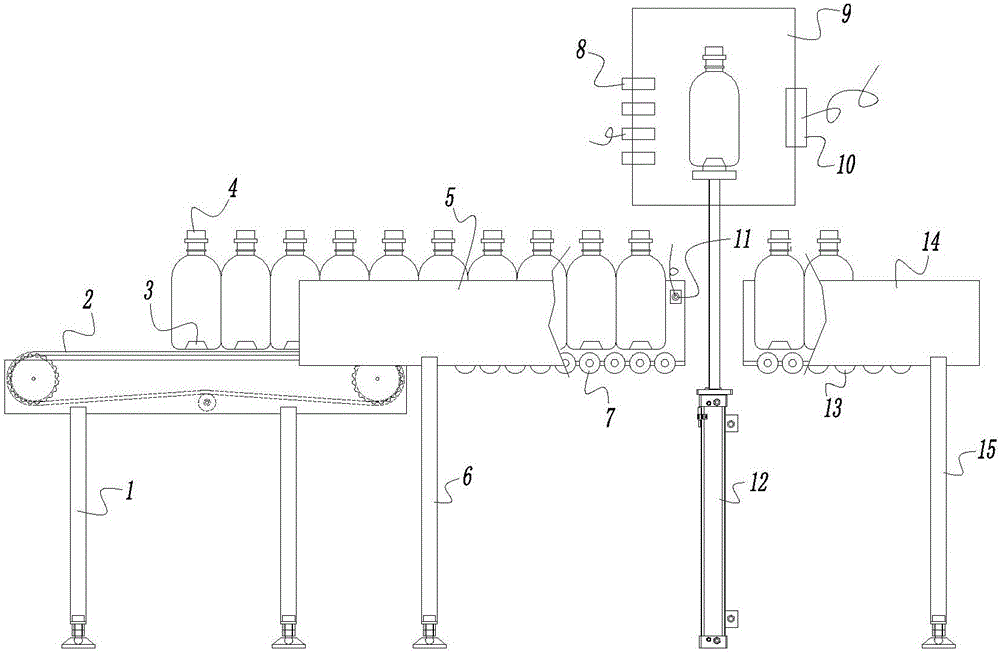 Online light examining device for case filling machine