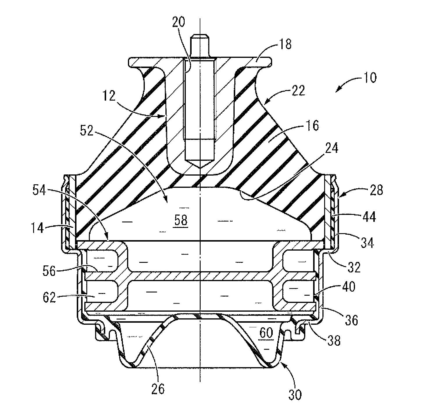 Fluid-filled vibration damping device and method of manufacturing the same