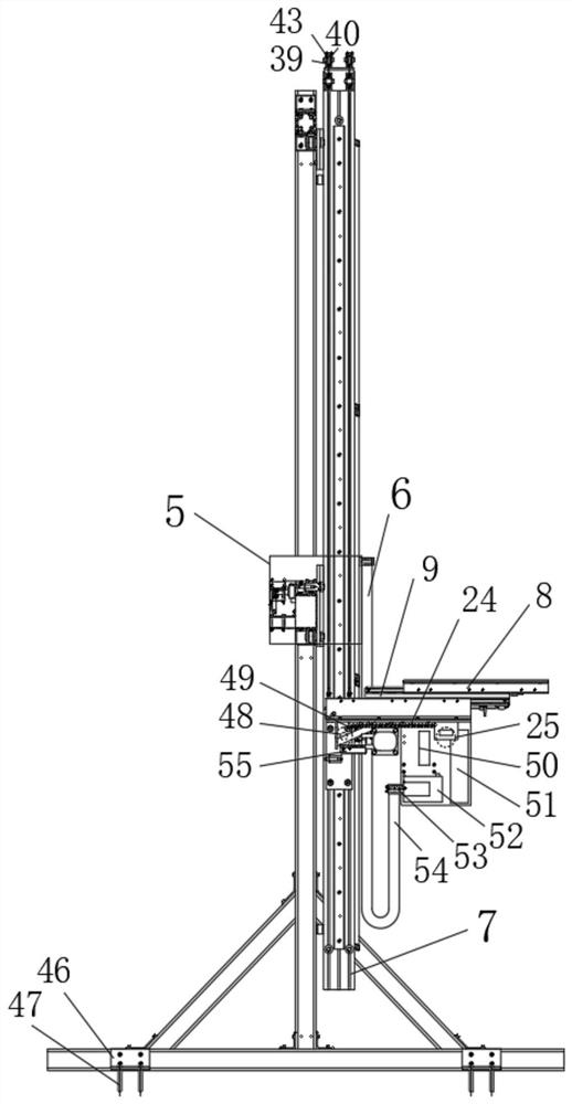 Sliding rail buckling type warehouse stacking machine and using method thereof